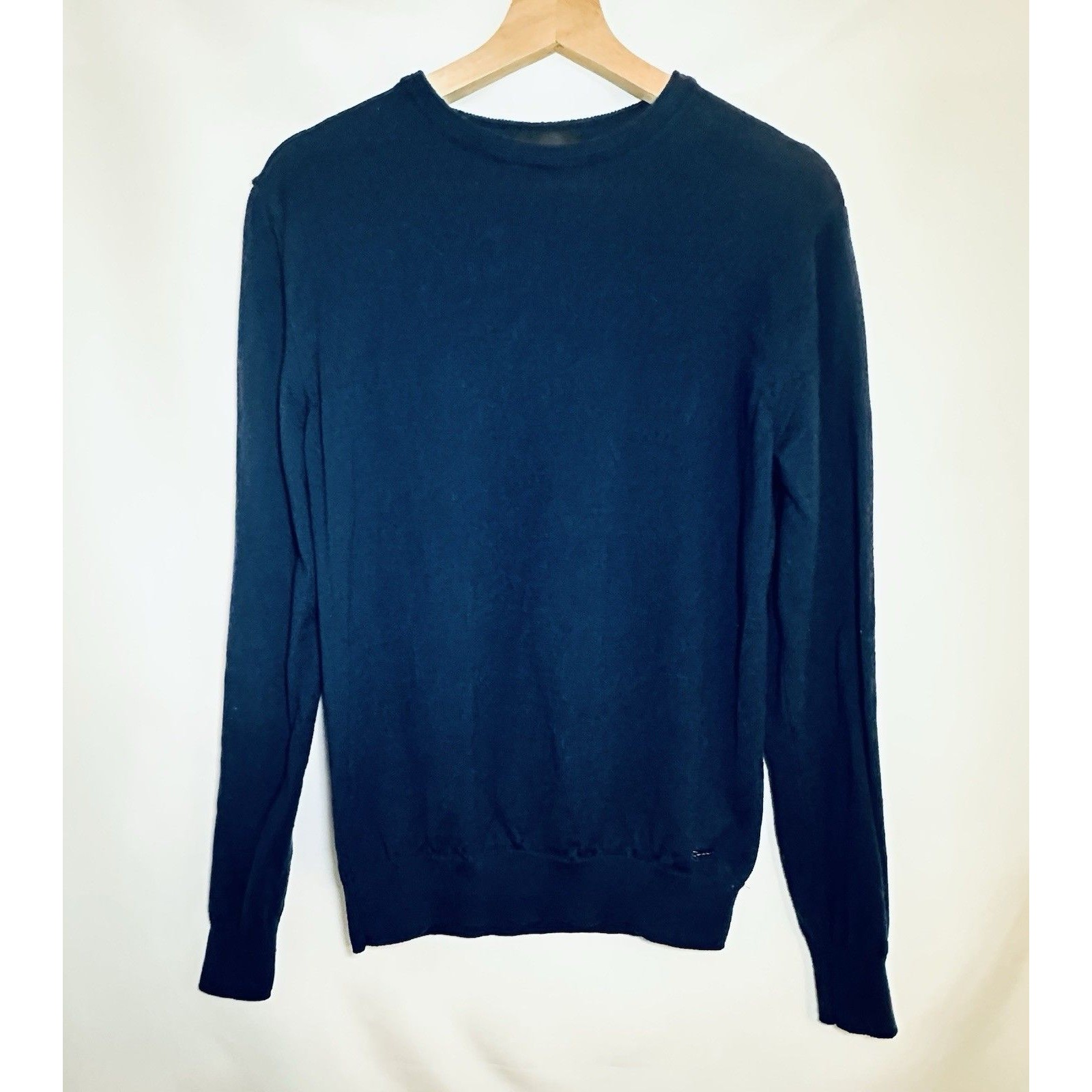 Giacomo Conti 100% Wool Blue Crewneck Pullover Sweater Men's Large *Runs Small*